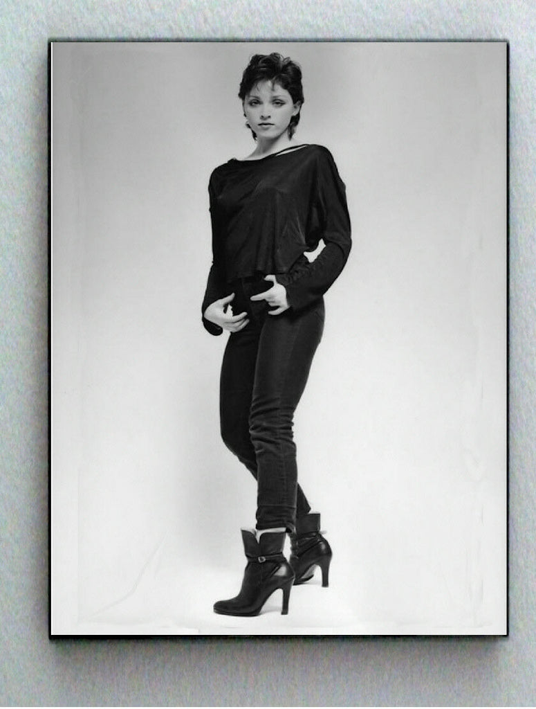 Rare 1975 Framed Madonna at 17 years old Vintage Photo. Jumbo Giclée Print