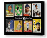 Framed Aaron Judge Babe Ruth Mickey Mantle Derek Jeter + card display Yankees