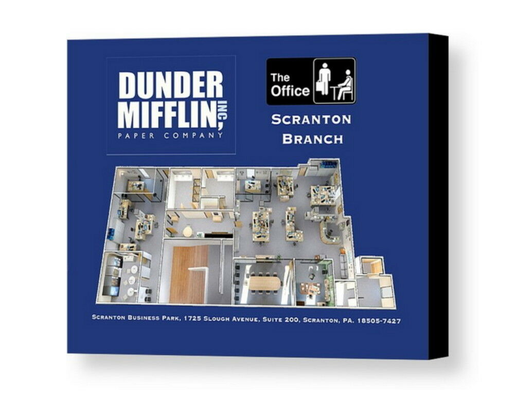 Framed Dunder Mifflin The Office TV Show 3D Floor Plan Prop Dwight Schrute