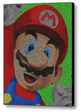 Nintendo Mario Game List Mosaic AMAZING Framed 9X11 Limited Edition Art w/COA