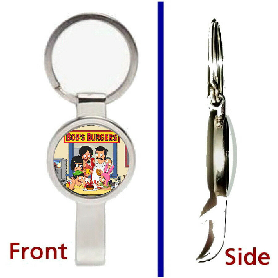 Bobs Burgers Pendant or Keychain silver tone secret bottle opener