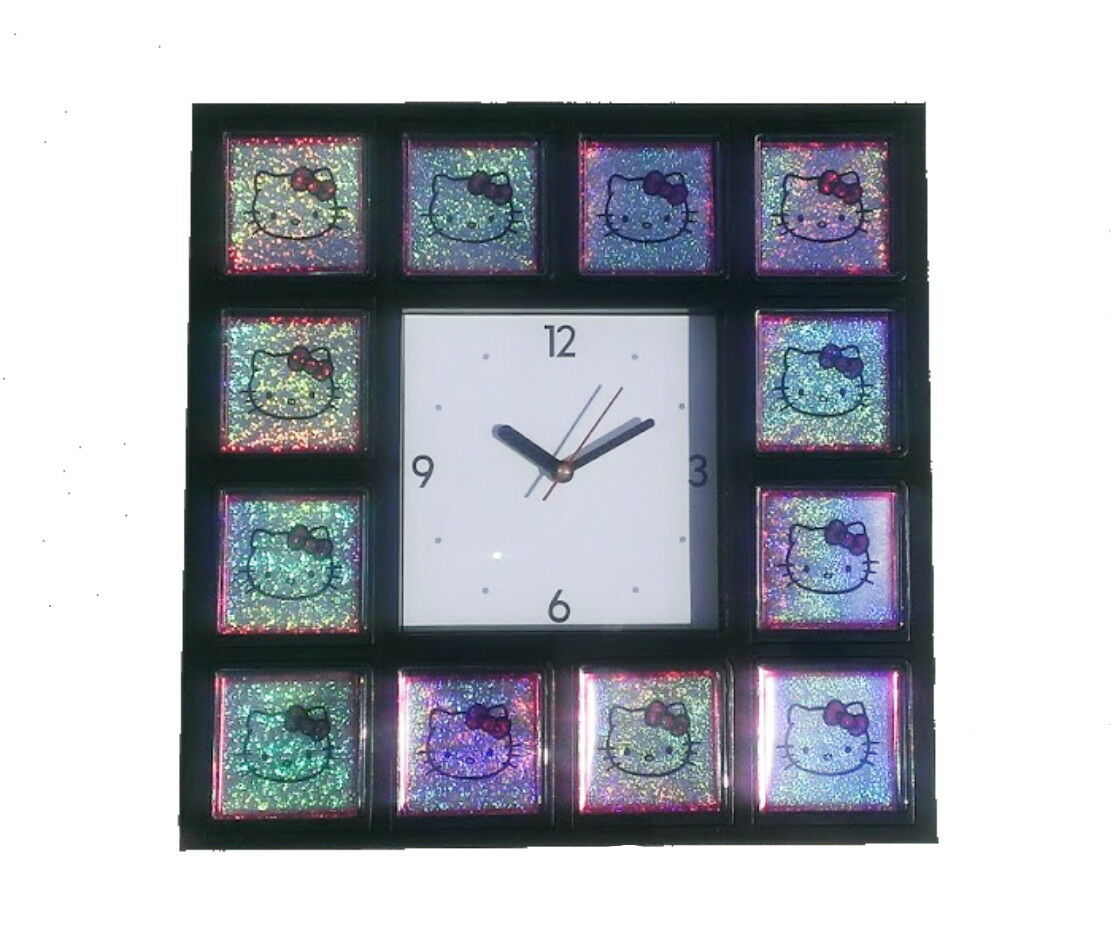Hello Kitty Limited Edition Sparkle Hologram Promo Clock With Images