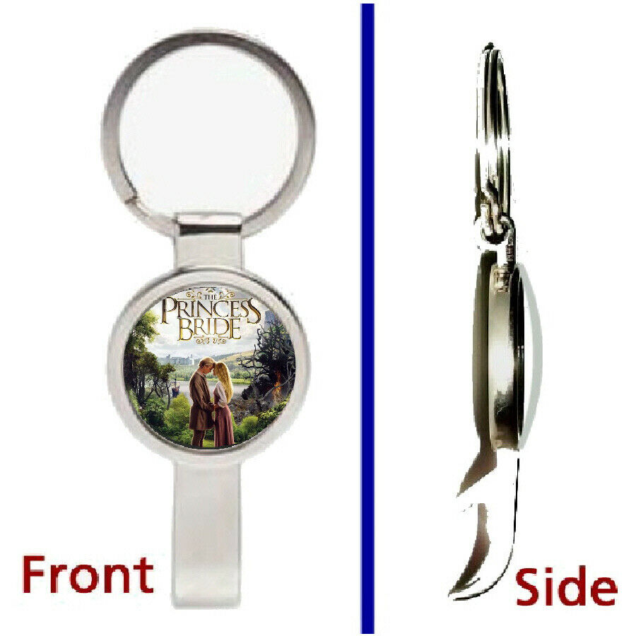 The Princess Bride Movie Pendant or Keychain silver tone secret bottle opener