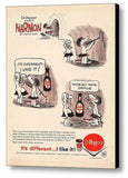 Dr. Pepper Caveman Cartoon Comic Framed Vintage Restored Magazine Ad