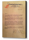 Framed New York Giants replica 1943 contract offer John Mara signed Man Cave