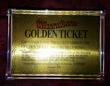 Original Willy Wonka Golden Ticket Executive Display  Desk Top Paperweight