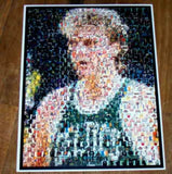 Amazing Boston Celtics Larry Bird NBA Montage #ed w/COA