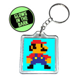 Mario Retro Nintendo NES original Glow in the dark Key chain keyring