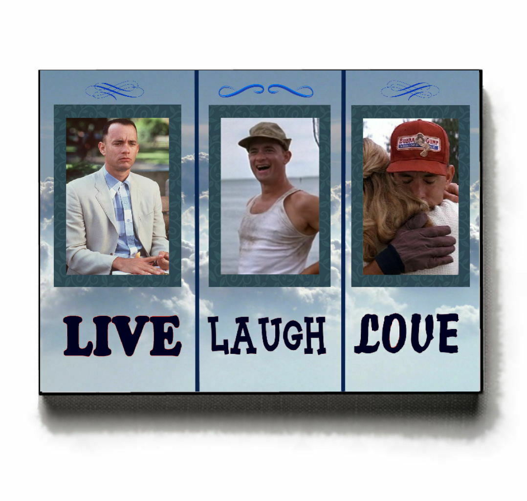 Framed Tom Hanks Forrest Gump Live Laugh Love Parody