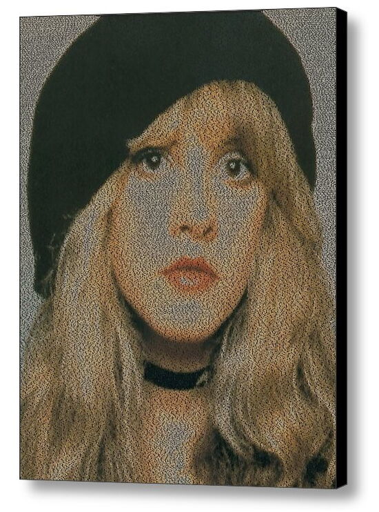 Stevie Nicks Edge of Seventeen Song Lyrics Mosaic Framed Print Limited Edition