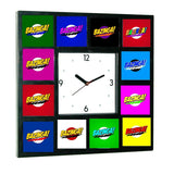 The Big Bang Theory Sheldon Cooper BAZINGA rainbow Clock with 12 pictures