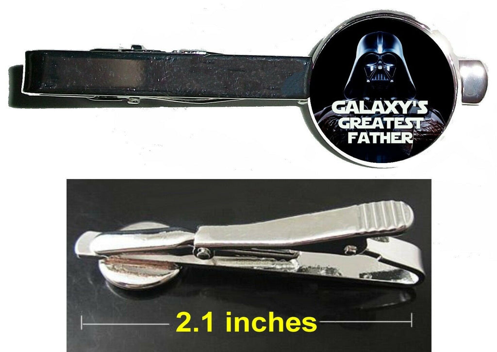 Star Wars Darth Vader Galaxy's Greatest Best Father Dad Tie Clip Clasp Bar Slide
