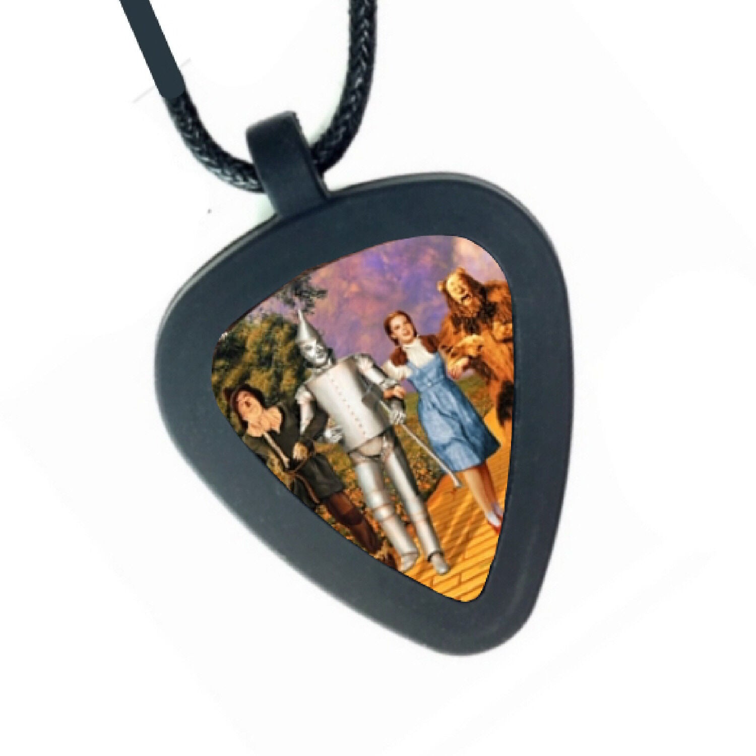 The Wizard Of Oz Pickbandz Mens or Womens Real Guitar Pick Necklace
