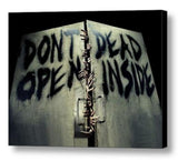 AMC The Walking Dead DON'T OPEN DEAD INSIDE Framed door sign picure