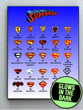 Glow In The Dark History of Superman S emblem logo Framed Cool Art Mini Poster