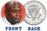 Crying Michael Jordan Real US Half Dollar Collector Coin Limited Edition