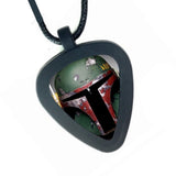 Pickbandz Star Wars Boba Fett Mens or Womens Real Guitar Pick Necklace