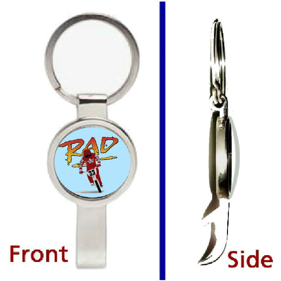 RAD BMX Movie Cru Jones Pendant or Keychain silver tone secret bottle opener