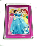 Disney Princess Group Shot Acrylic Executive Desk Top Paperweight Pink