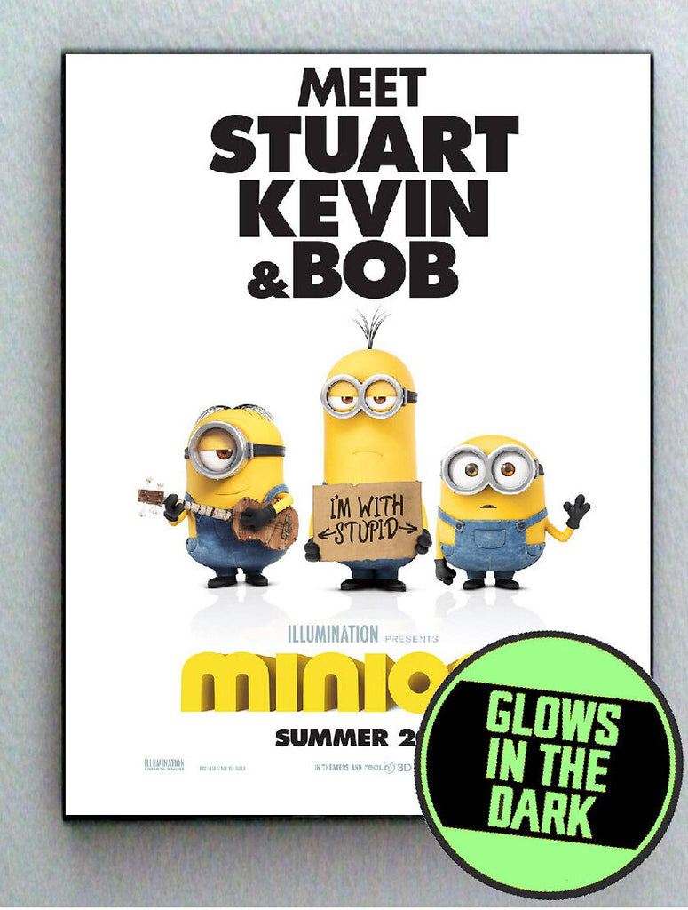 Minions Glow In The Dark Framed Cool Art Mini Movie Poster