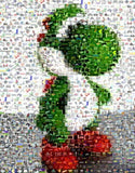 Amazing Nintendo YOSHI Video Game Montage art print