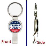Donald Trump 2020 for President Pendant or Keychain silver secret bottle opener