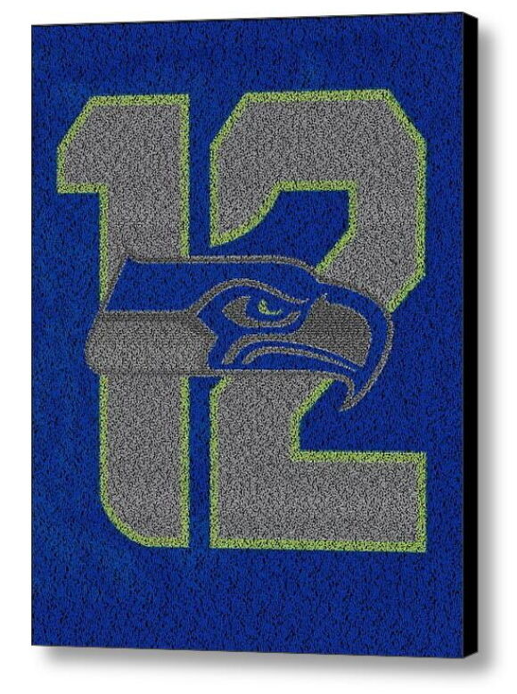 Official Seattle Seahawks 12th fan man 2014 Roster Mosaic FRAMED Limited Edition