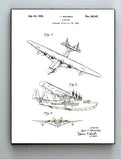 Framed 8.5 X 11 Seaplane Airplane Original Patent Diagram Plans Ready To Hang