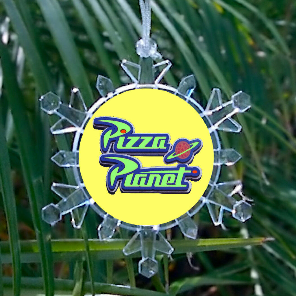 Toy Story Pizza Planet Promo Snowflake Blinking Holiday Christmas Tree Ornament