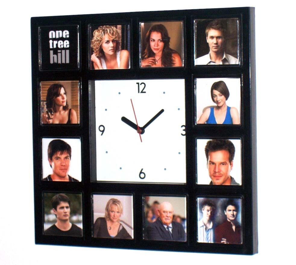 One Tree Hill TV Show Clock with 12 images of cast