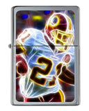 Washington Redskins Sean Taylor Flip Top Lighter Brushed Chrome Vinyl Image.