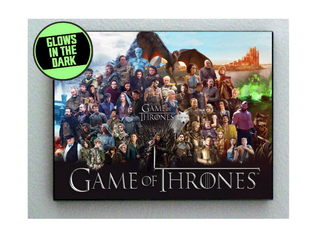 Game Of Thrones Charecters Glow In The Dark Framed Cool Art Mini Poster