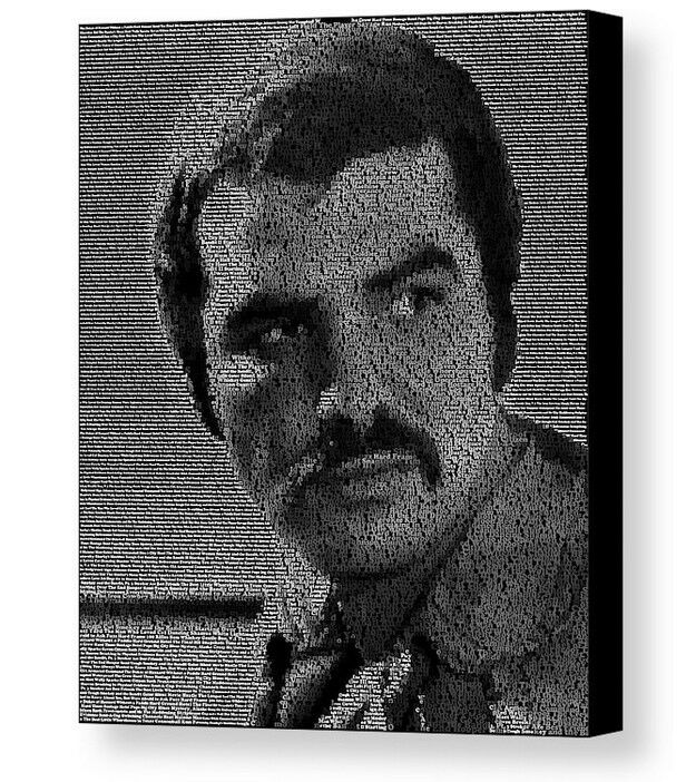 Burt Reynolds Movie List Incredible Mosaic Framed Print Limited Edition w/COA