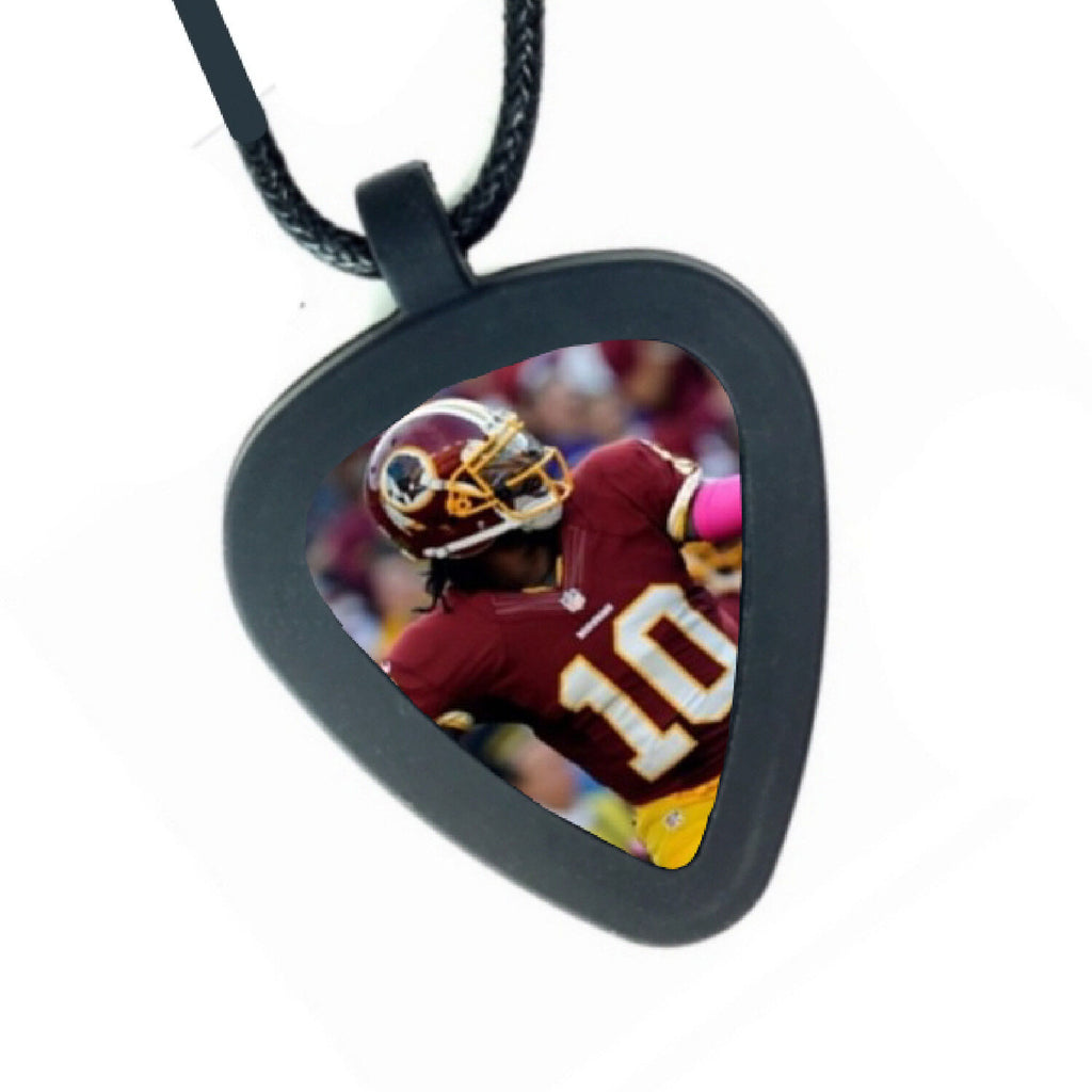 Washington Redskins RG3 Robert Griffin Pickbandz Real Guitar Pick Necklace