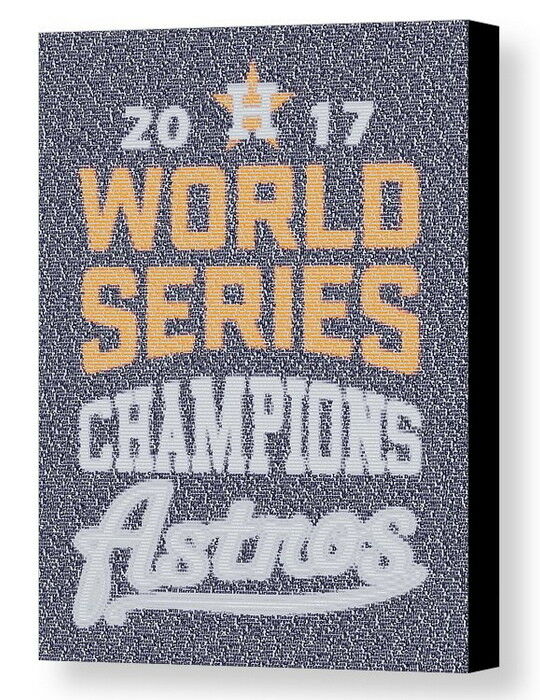 Houston Astros 2017 World Series Roster List Mosaic Framed Print Lim. Ed. w/COA