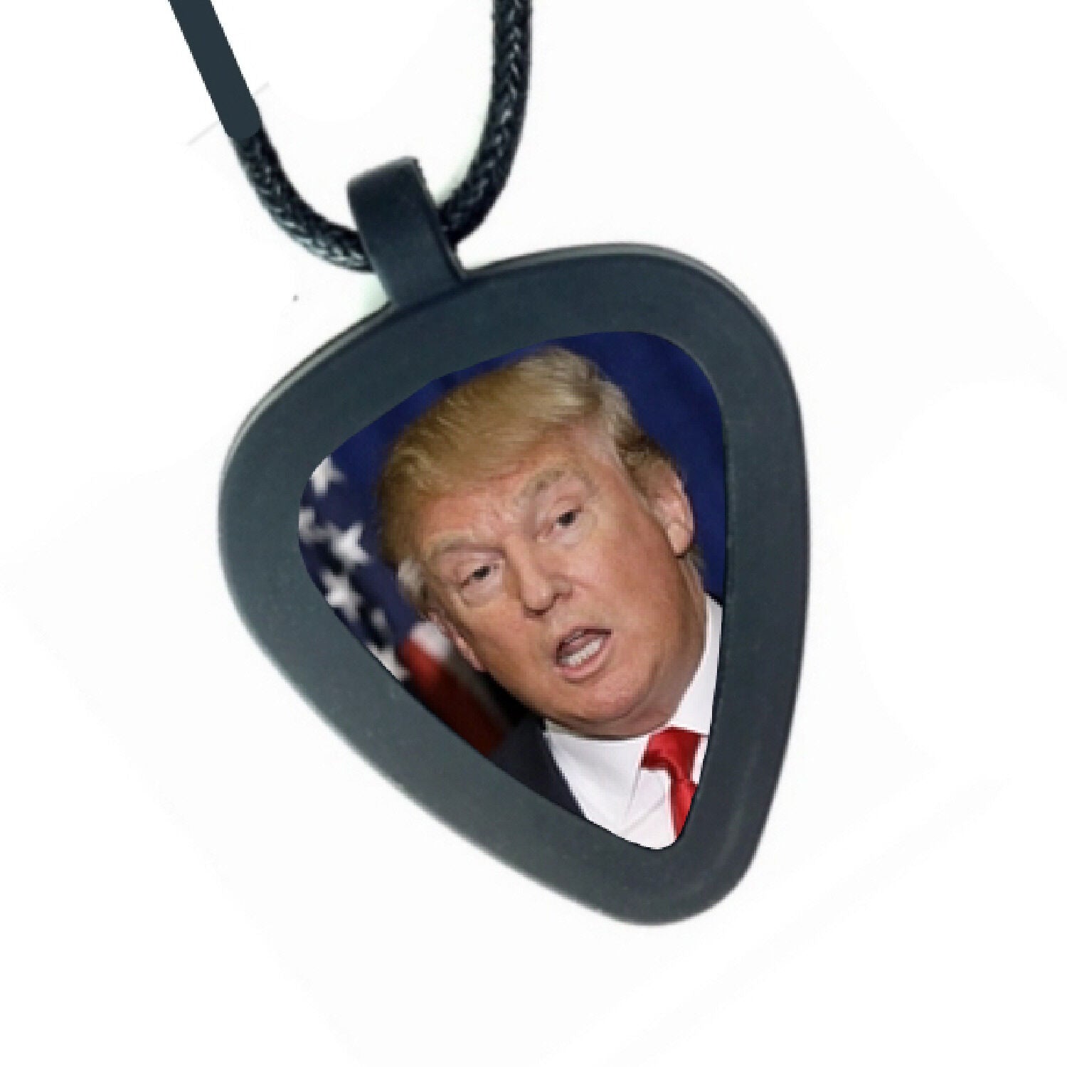 Donald Trump Pickbandz Mens or Womens Real Guitar Pick Necklace