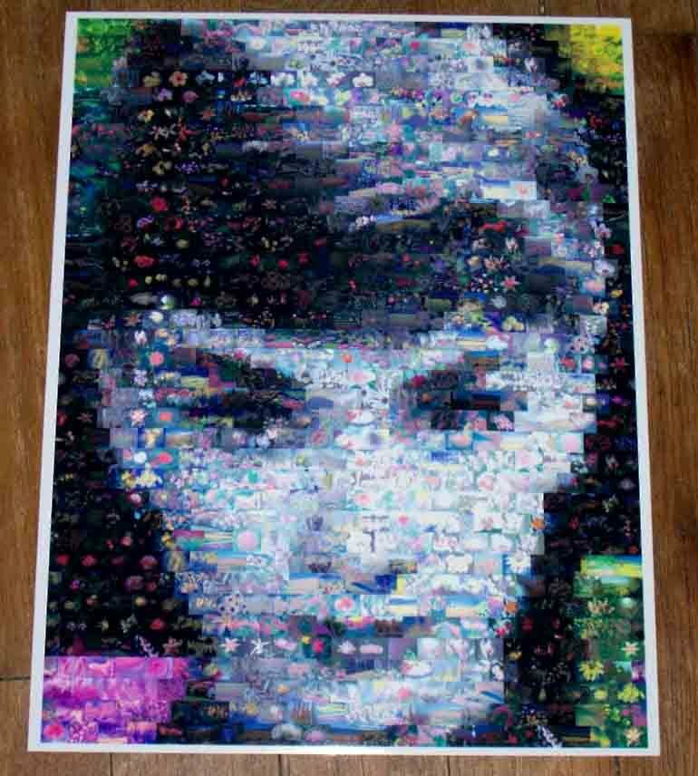 Amazing Audrey Hepburn Beautiful Flowers Montage w/COA