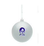 Official The Office Dwight Schrute Silver Ball Holiday Christmas Tree Ornament