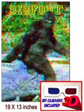 only Bigfoot Yeti Sasquatch 19 X 13  3D Limited Edition Art Print with glasses