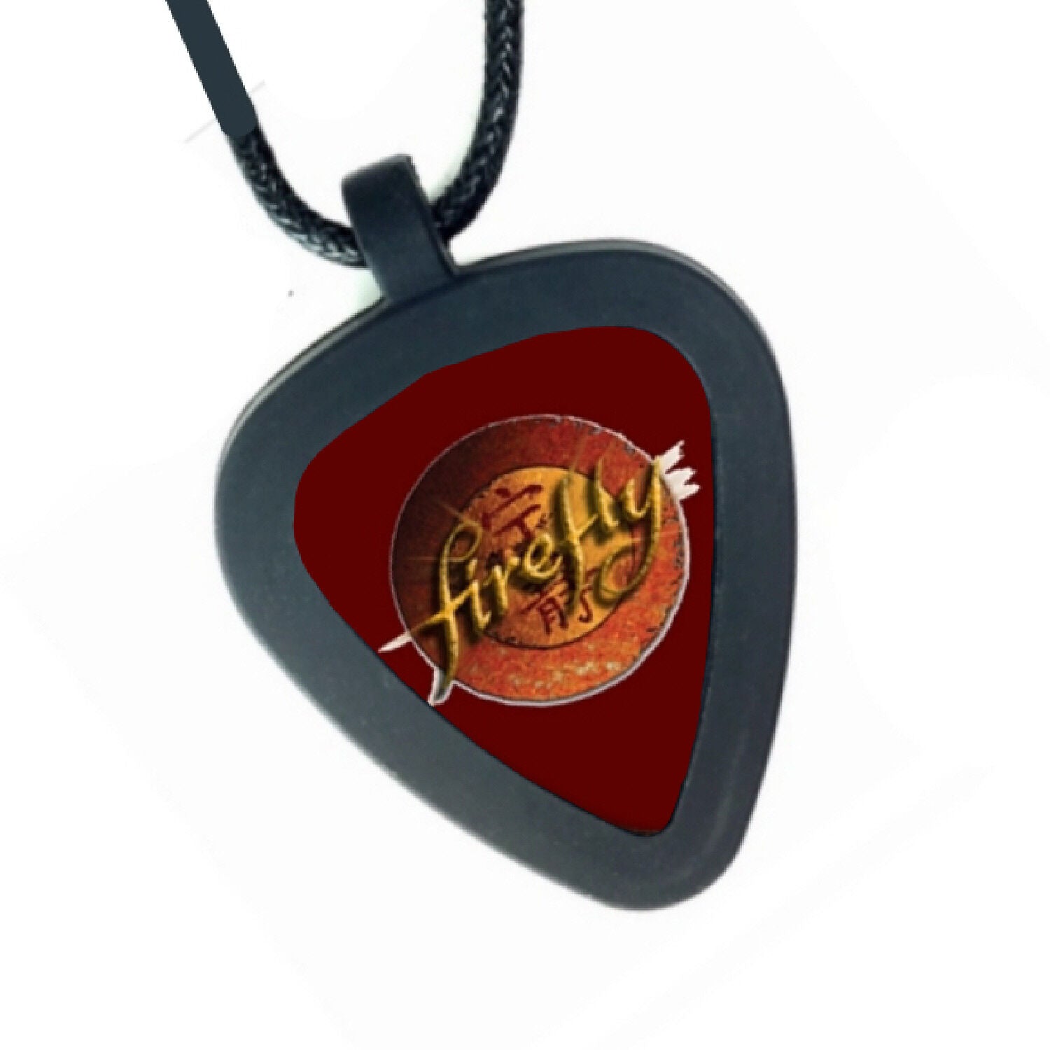 Firefly TV Show Pickbandz Mens or Womens Real Guitar Pick Necklace