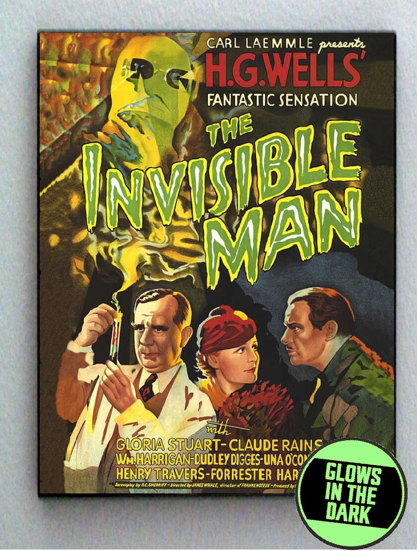 Universal The Invisible Man Glow In The Dark Framed Cool Mini Poster