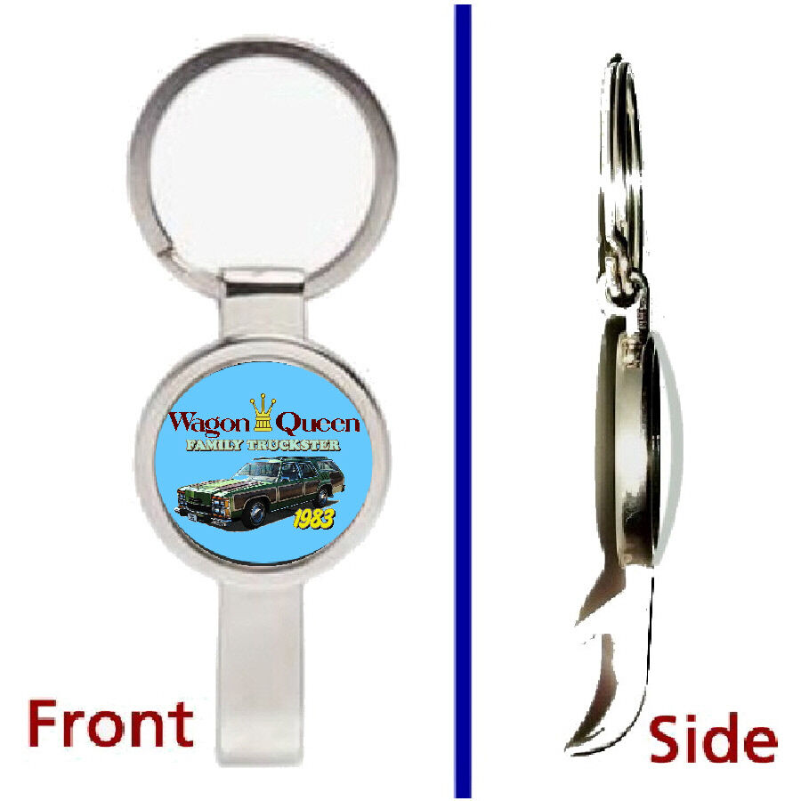 Vacation Family Truckster Pendant or Keychain silver tone secret bottle opener