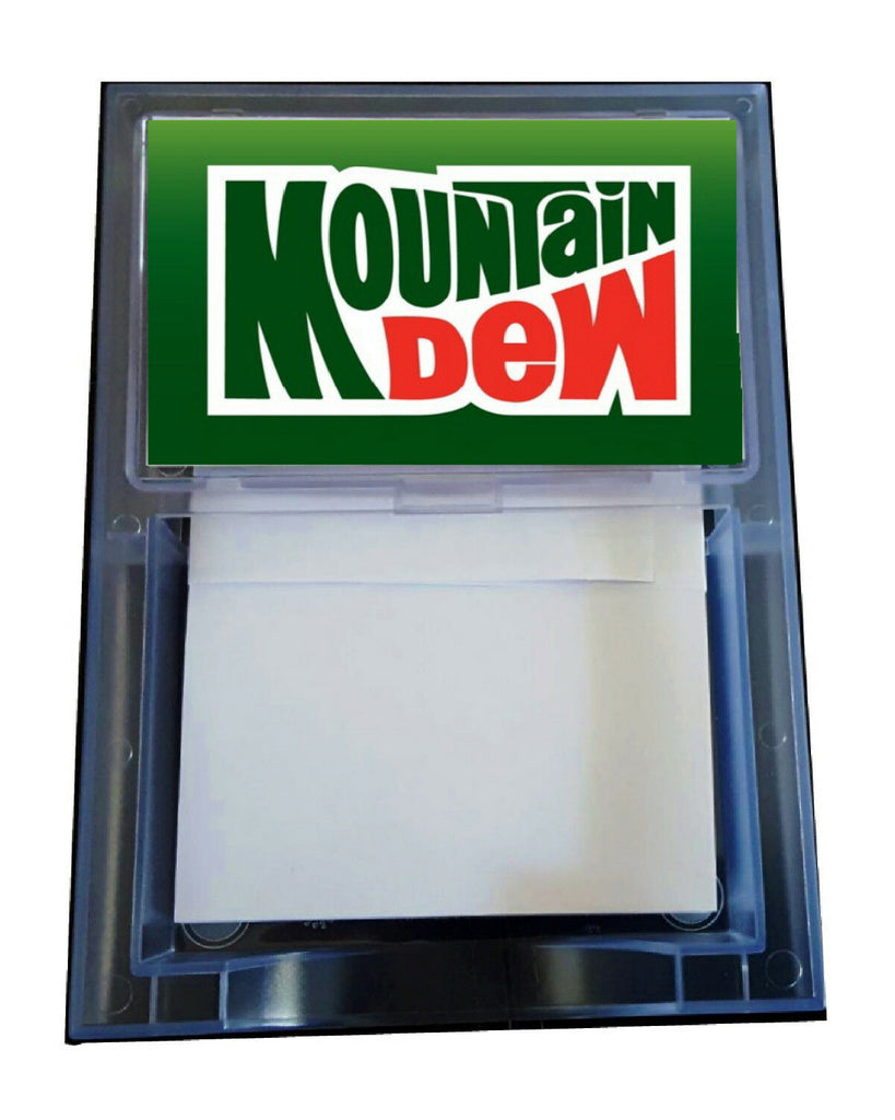 retro Mountain Mt. Dew Soda Pop Drink Sign Note Pad Memo Holder