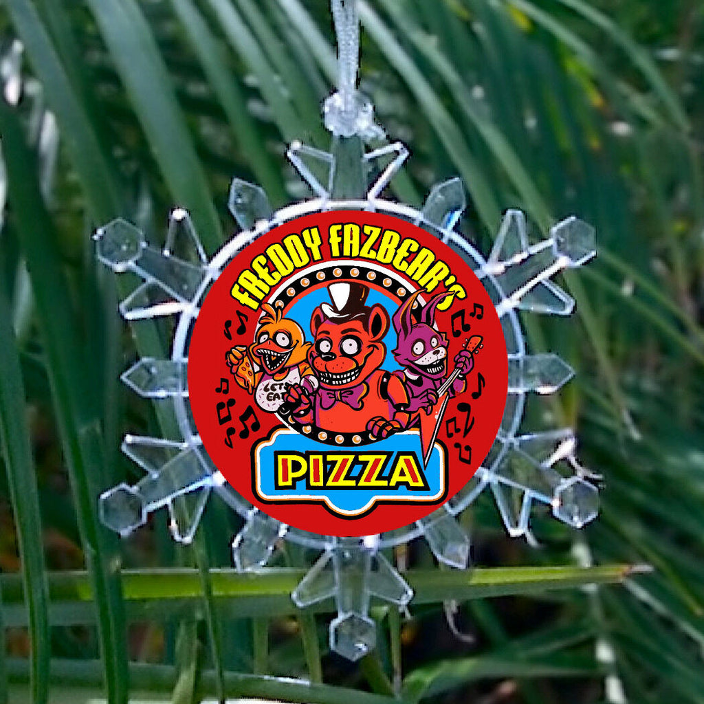 Five Nights At Freddy's FNAF Snowflake Blinking Holiday Christmas Tree Ornament