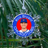 Kris Bryant Chicago Cubs Snowflake Blinking Holiday Christmas Tree Ornament