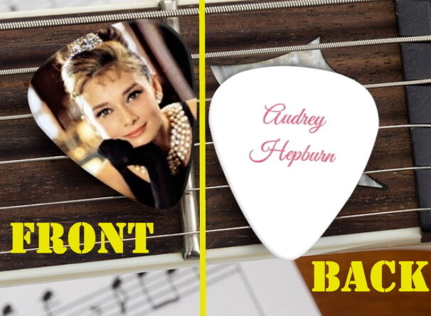 Audrey Hepburn Breakfast at Tiffany's Set of 3 premium Promo Guitar Pick Pic