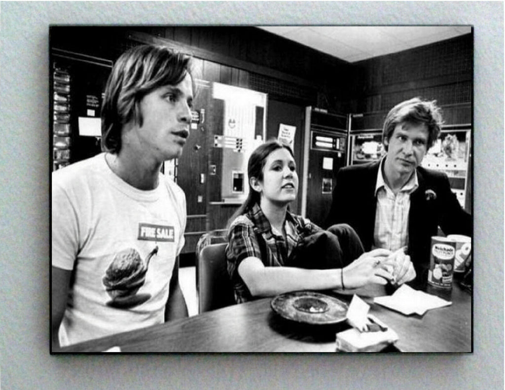 Rare Framed Star Wars fun Luke Han Leia at cafe Vintage Photo. Giclée Print