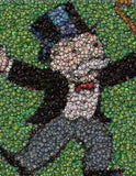 Monopoly Rich Uncle Pennybags Bottlecap mosaic print