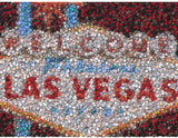 Fabulous Las Vegas Sign Poker Chip Mosaic Print w/COA