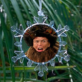 Dwight Schrute Belsnickel Snowflake Blinking Holiday Christmas Tree Ornament